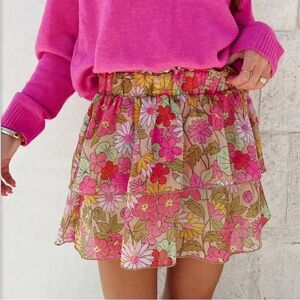 SHOW ME YOUR MUMU Aiden Mini Skort in Carnaby Floral Size XXL